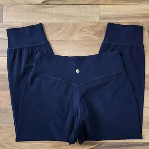 Lululemon Align Jogger Crop Nulu Pant Leggings Size 8 True Navy